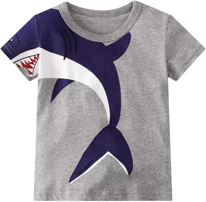 Toddler Boy Summer Clothes Outfits Kids Cotton Short Sleeve Shirt Shorts Set 2-7 Years photo 3