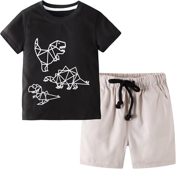 Boy Summer Clothes Toddler Outfits Kids Cotton Short Sets 2-7 Years | 2-Piece Short Sleeve Shirt Sets photo 3
