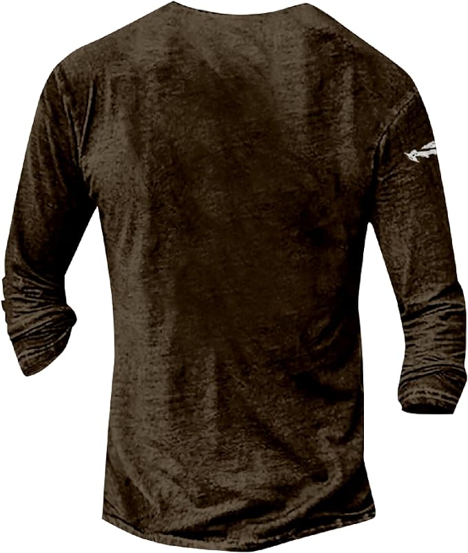 BIVENANT Men's Jesus Cross T-Shirts Big and Tall Faith T Shirts Summer Long Sleeve Button Henley Shirts for Men photo 2