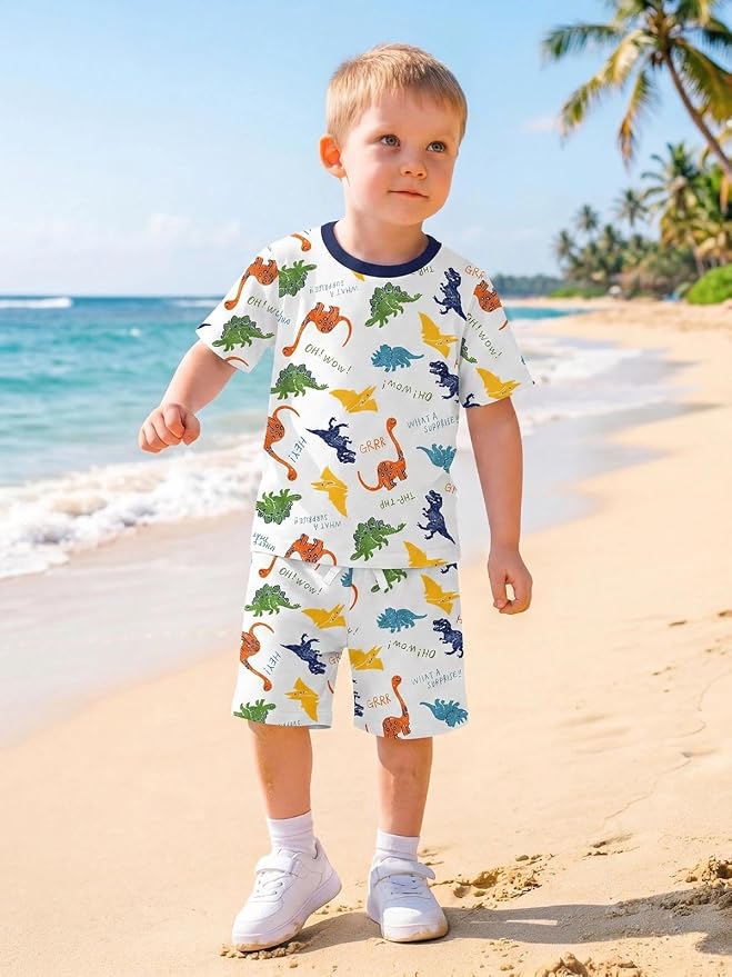 Jimonda Toddler Baby Boys Shirt Shorts Clothing Set Kids Short Sleeve Cotton Casual Outfits Outdoor 4pc Summer Clothes photo 2