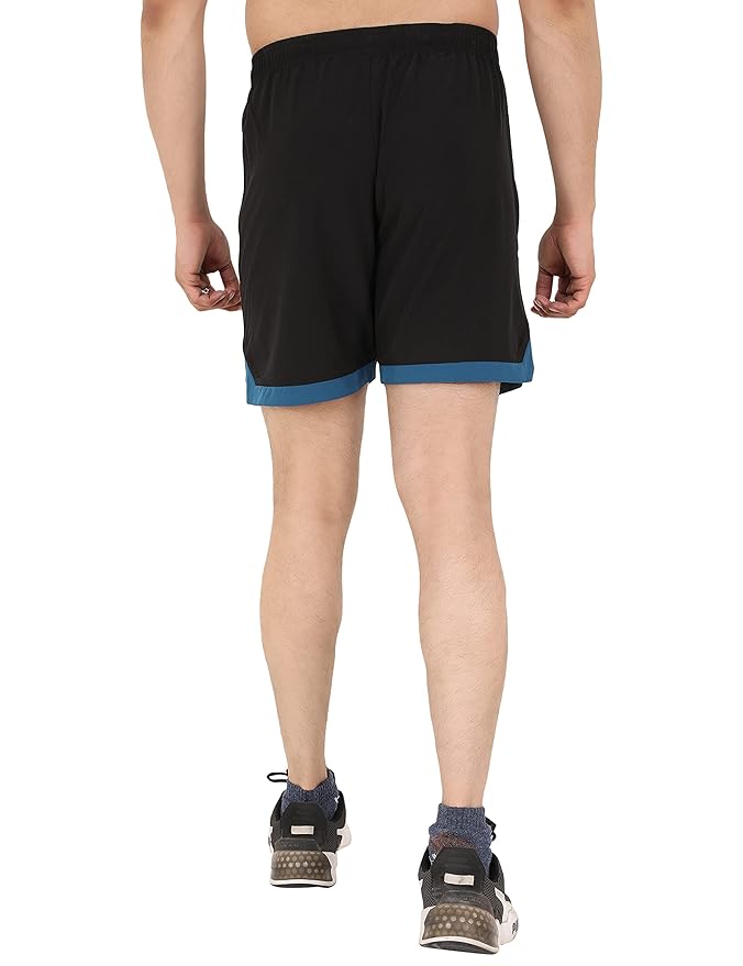 NINQ Mens 2 Pack Polyester Yoga Short Men Summer Running Gym Sports Shorts with Pockets Shorts for Men (in, Alpha, M, Regular, Black) photo 2