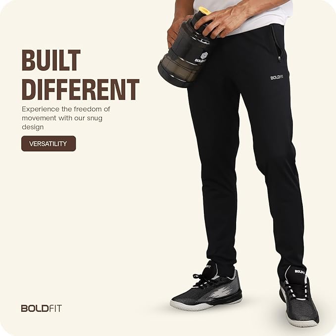 Boldfit Track Pants for man Gym Pants for Men Workout Mens Joggers Track Pant Slim fit Joggers for Men Activewear Night Pant for Boys Gym, Yoga, Running, Sports and Multipurpose Lower for man photo 2