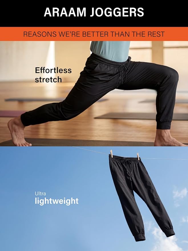 DAMENSCH Men's Microfibre, Ultra-Lightweight, Durable, 4-Way Stretch Araam Joggers photo 2