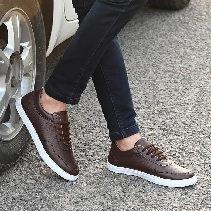 Centrino Sneaker for Men | Shoes for Men Stylish Casual | Lightweight Lace-Up with Soft Cushioned Insole | Anti-Skid Sole | Breathable Comfortable Canvas Walking Shoes for Man | Mens Shoes (6314) photo 2