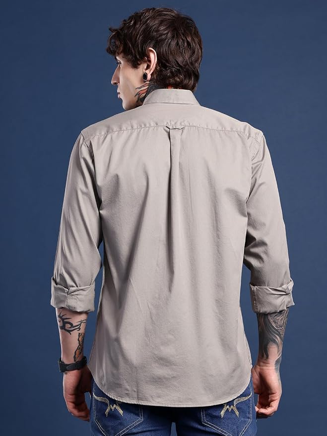 Men’s Long Sleeve Twill Casual Shirt | Tailored Fit | Soft, Durable & Breathable Fabric | Perfect for Office, Formal & Everyday Wear photo 2