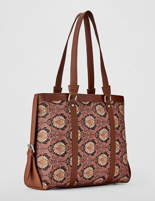 ZOUK Office Bag | Stylish Bags for Office Use | Laptop Bag 15.6 inch | Stylish Tote for Office Use | Purse for Women | Vegan Leather Handbag | Daily & Travel Use | photo 3