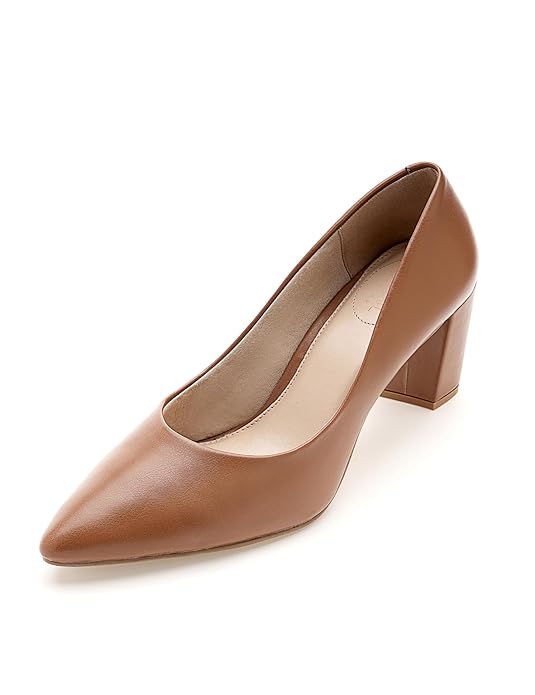 Symbol Premium Women's 'Desk to Dinner' Block Heel Pumps (Ortholite Insole|Stylish Heels)
