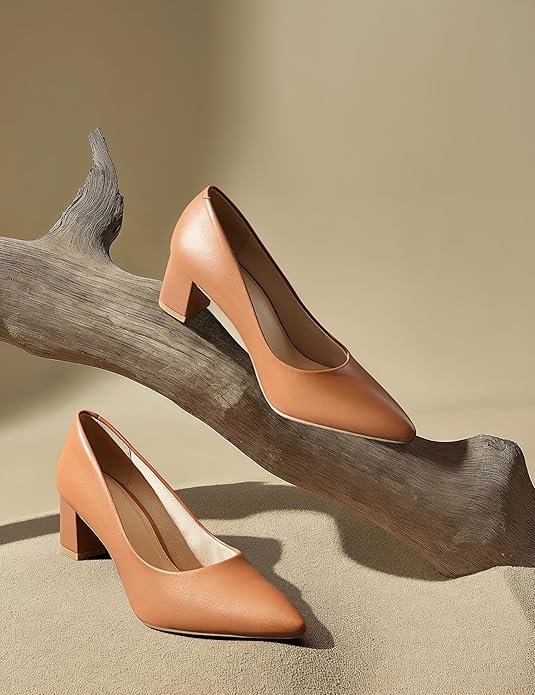 Symbol Premium Women's 'Desk to Dinner' Block Heel Pumps (Ortholite Insole|Stylish Heels) photo 2
