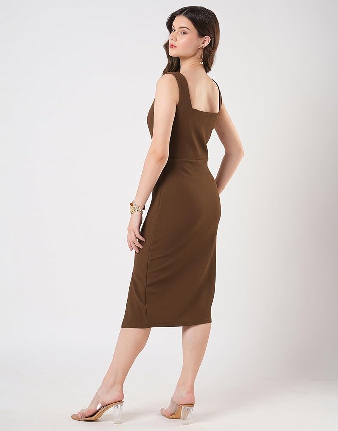 Selvia Lycra Bodycon Dress for Women, One Piece Western Dress for Women photo 2