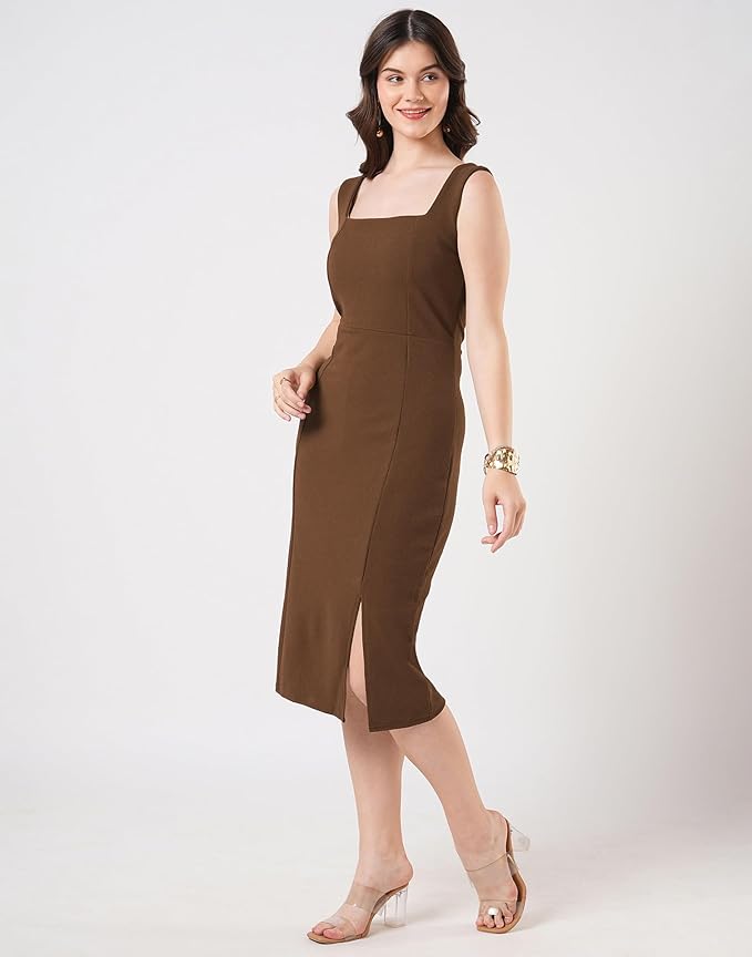 Selvia Lycra Bodycon Dress for Women, One Piece Western Dress for Women photo 3