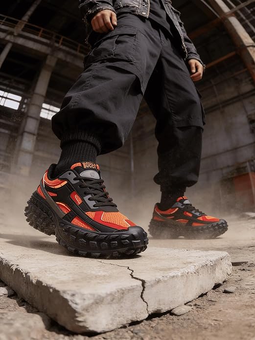 Bacca Bucci Colossus Men's Chunky All-Terrain Sneakers with Rugged Outsole & Ortholite Insole | Outdoor Trail Walking Shoes | Breathable Mesh & Synthetic Uppers photo 2
