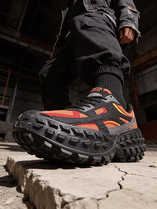 Bacca Bucci Colossus Men's Chunky All-Terrain Sneakers with Rugged Outsole & Ortholite Insole | Outdoor Trail Walking Shoes | Breathable Mesh & Synthetic Uppers photo 3
