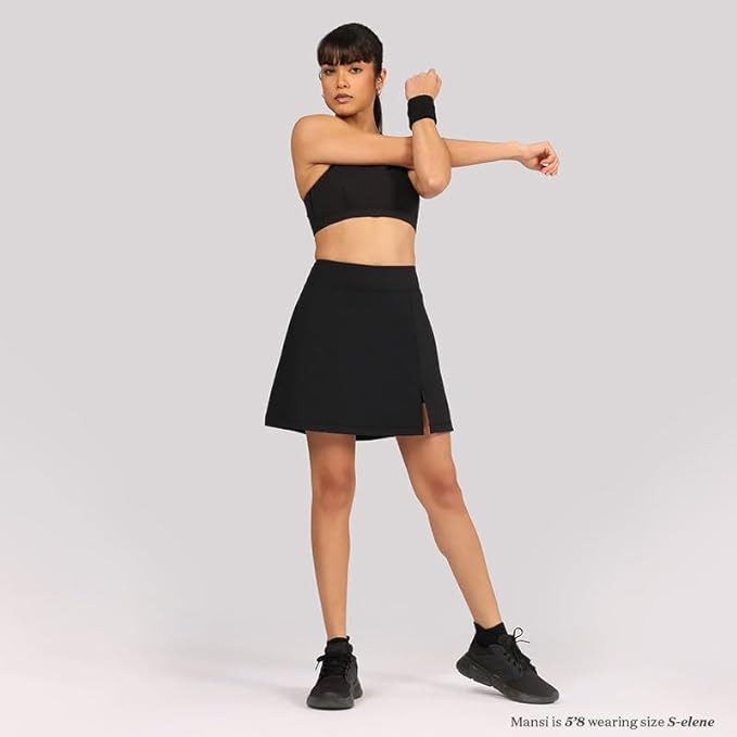 BlissClub Ultimate Skorts | in-Built Shorts | Side Pocket | Side Slit at Hem | Invisible Back Pocket | CloudSoft TM Fabric photo 2