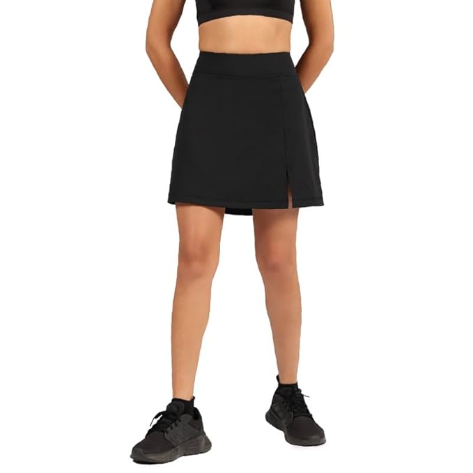 BlissClub Ultimate Skorts | in-Built Shorts | Side Pocket | Side Slit at Hem | Invisible Back Pocket | CloudSoft TM Fabric