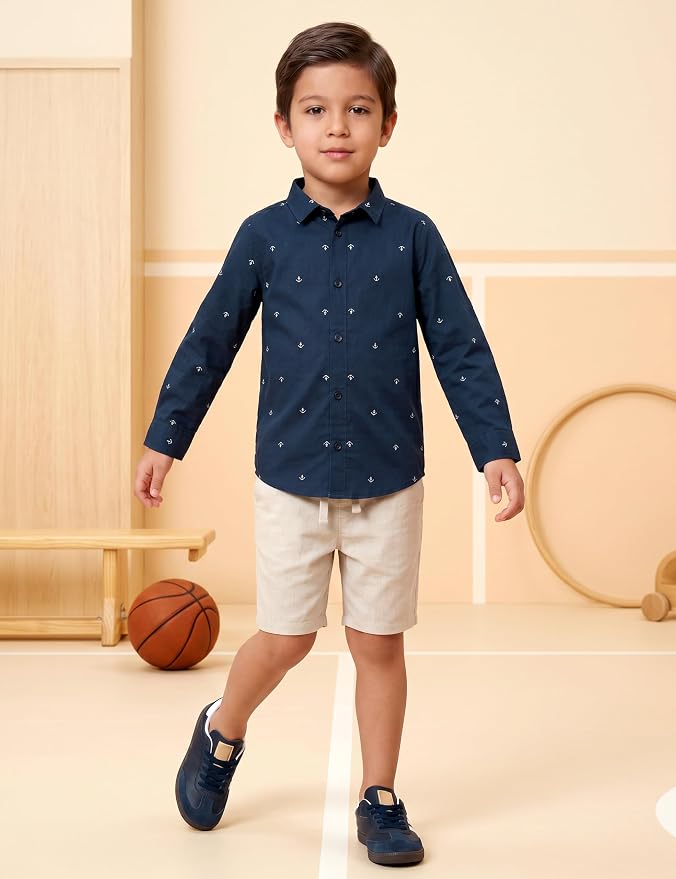 Amazon Brand - Symbol Boys Regular Cotton All Over Printed Full Sleeve Shirt photo 3